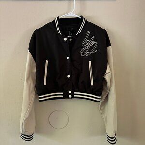 Forever 21 Cropped Varsity Jacket